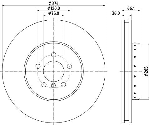 Hella Brake Disc for BMW, OEM quality, OEM 34116785675 - View 2