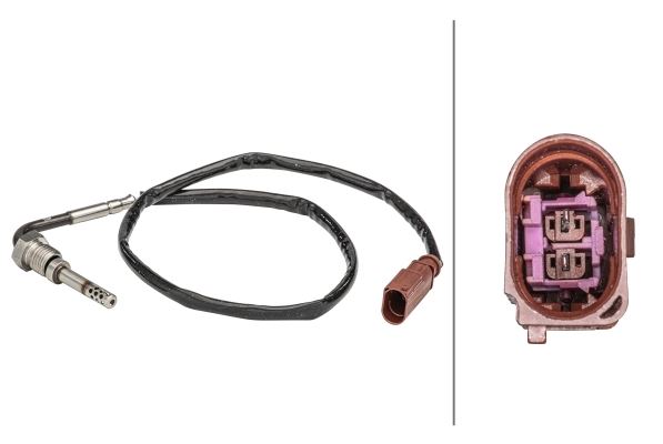 Volkswagen Tiguan Exhaust Gas Temperature Sensor, Hella OEM, OEM 03L906088BA, MPN 6PT 358 181-011