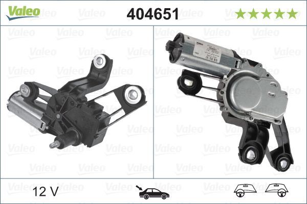 Skoda Fabia Rear Wiper Motor, Valeo OEM, OEM 6Y9955711A, MPN 404651