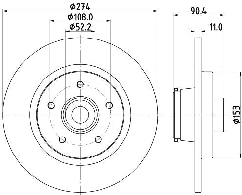 Hella Brake Disc for Mercedes-Benz & Renault, OEM quality, OEM 402024076R - View 3