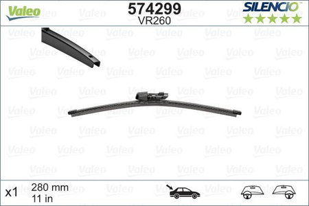 Valeo Rear Wiper Blade for Seat, Volkswagen & more, OEM quality, OEM A3397008634, MPN 574299