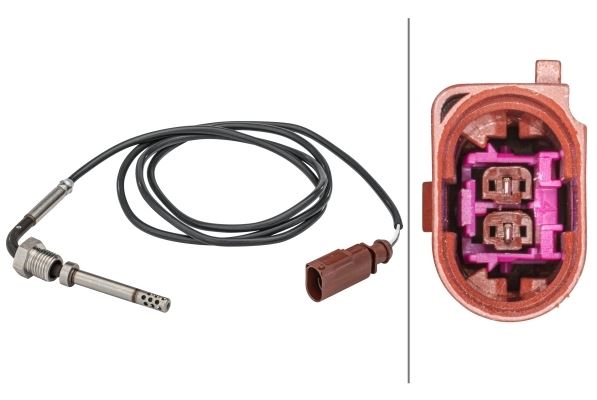 Hella Exhaust Gas Temperature Sensor for Volkswagen & Porsche, OEM quality, OEM 95860628801, MPN 6PT 358 181-421