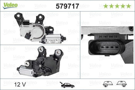 Valeo Rear Wiper Motor for Audi, OEM quality, OEM 4G9955711A - View 6