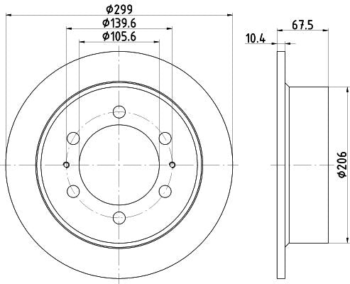 Hella Brake Disc for Ssangyong & Daewoo, OEM quality, OEM 4840105100 - View 3