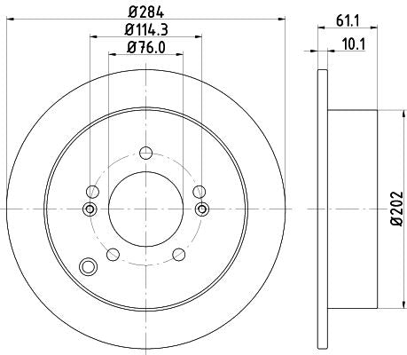 Hella Brake Disc for Hyundai, JAC & more, OEM quality, OEM 584112Y300 - View 3