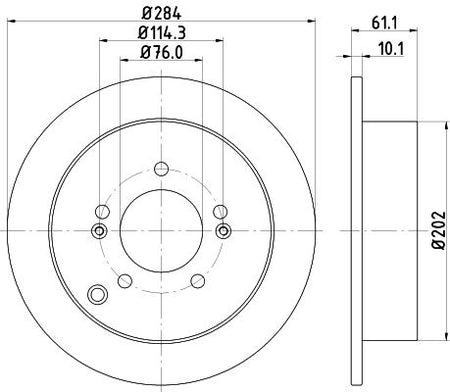 Hella Brake Disc for Hyundai, JAC & more, OEM quality, OEM 584112Y300 - View 3