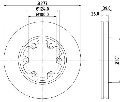 Hella Brake Disc for FORD & Nissan, OEM quality, OEM 1954433 - View 3