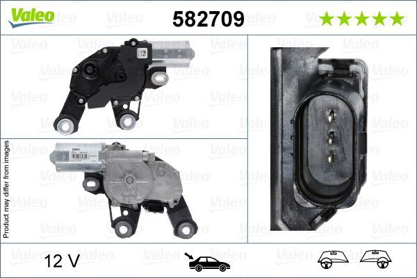 Valeo Rear Wiper Motor for Porsche, OEM quality, OEM 9Y0955711A, MPN 582709