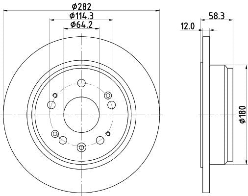 Hella Brake Disc for Honda, OEM quality, OEM 42510S7AJ00 - View 3