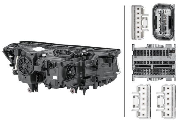 BMW 7 Series Left Headlight, Hella OEM, OEM 63117408701 - View 2