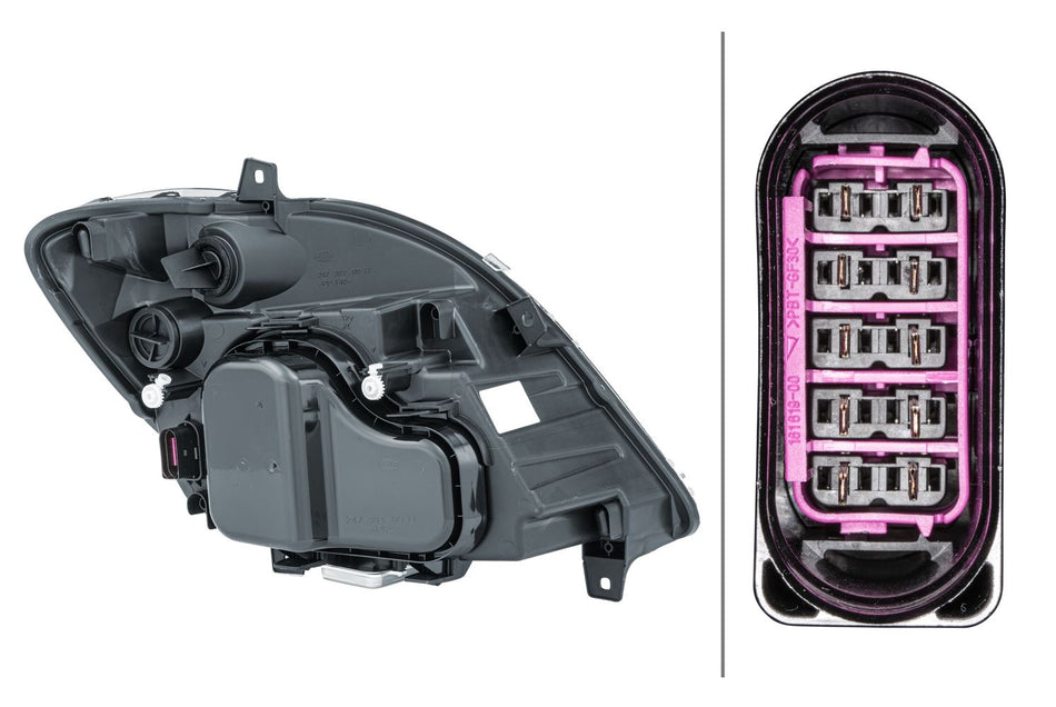 Hella Bi-Xenon Left Headlight – Mercedes-Benz | OEM 906 820 09 61 - View 2