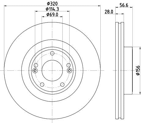 Hella Brake Disc for Hyundai, OEM quality, OEM 517122M000 - View 3