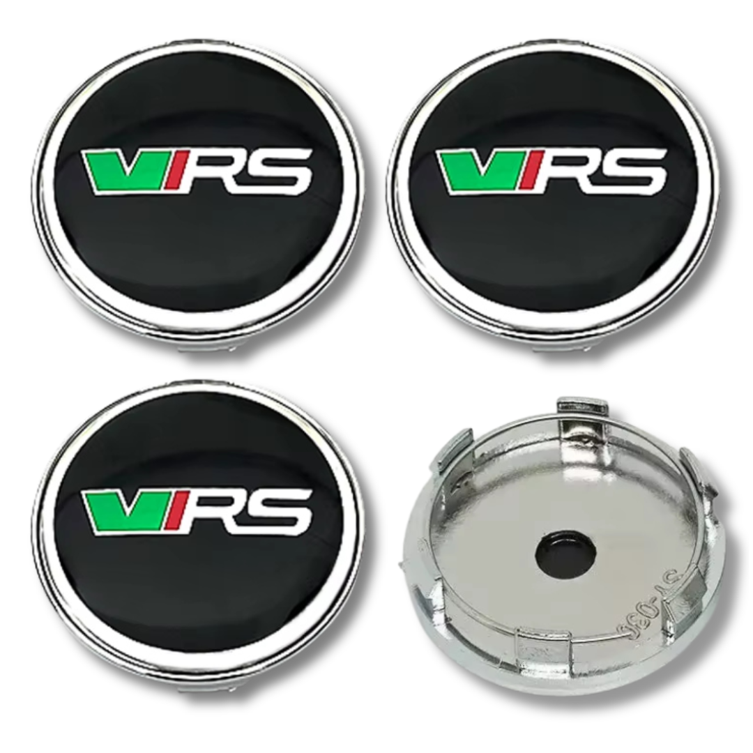 Skoda 60mm plastic Centre Caps Set, set of 4, OEM 5JA601151A