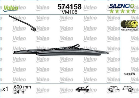 Valeo Front Wiper Blade for Volkswagen, Hyundai & more, OEM quality, OEM 61617161613, MPN 574158