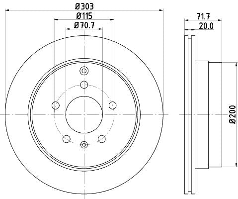 Hella Brake Disc for Daewoo, Saturn & more, OEM quality, OEM 15223784 - View 3