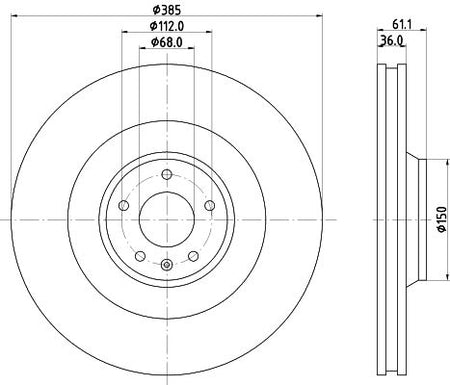 Hella Brake Disc for AUDI, OEM quality, OEM 4F0615301J - View 4
