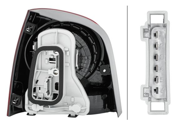 Volkswagen Polo IV Right Rear Light, Hella OEM, OEM 6Q6 945 096 AB - View 3