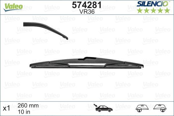 Valeo Rear Wiper Blade for Renault & Smart, OEM quality, OEM 7701056814 - View 3