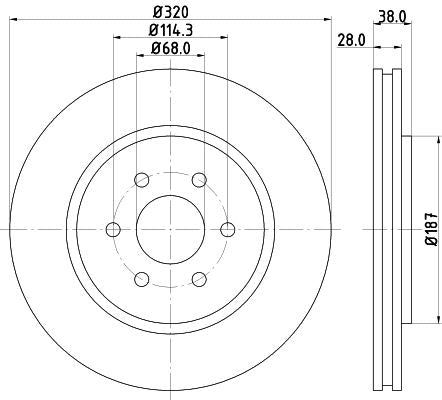 Nissan Xterra Brake Disc, Hella OEM, OEM 402063X00B - View 4