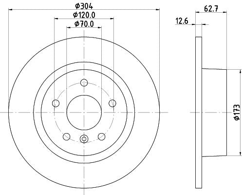 Land Rover Discovery II Brake Disc, Hella OEM, OEM NTC8781 - View 4