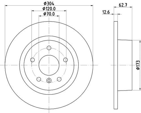 Land Rover Discovery II Brake Disc, Hella OEM, OEM NTC8781 - View 4