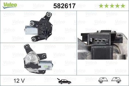 Valeo Rear Wiper Motor for Fiat, OEM quality, OEM 51757867, MPN 582617