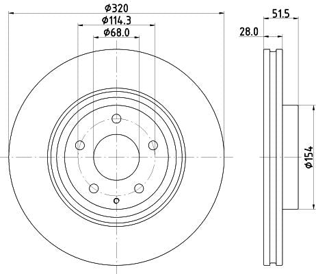 Hella Brake Disc for Mazda, OEM quality, OEM TK7833251A - View 2