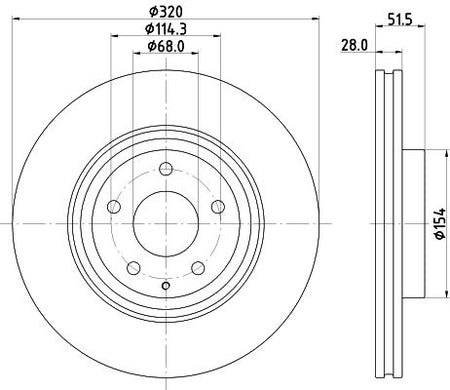 Hella Brake Disc for Mazda, OEM quality, OEM TK7833251A - View 2