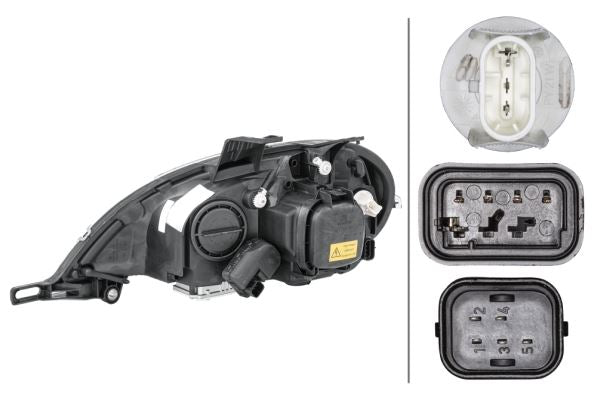 Mercedes-Benz M-Class Right Headlight | Hella OEM 163 820 52 61 - View 2