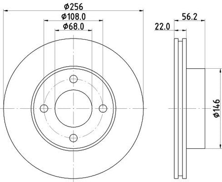Hella Brake Disc for AUDI, OEM quality, OEM 895615301A - View 2