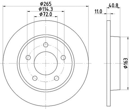 Mazda Premacy Brake Disc, Hella OEM, OEM BFF426251 - View 2