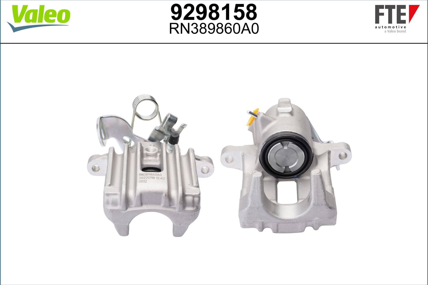 Valeo Right Brake Caliper Right for Audi & Seat, OEM quality, OEM 8E0615424B, MPN 9298158