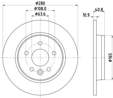 Hella Brake Disc for Ford Australia & FORD, OEM quality, OEM 1223566 - View 3