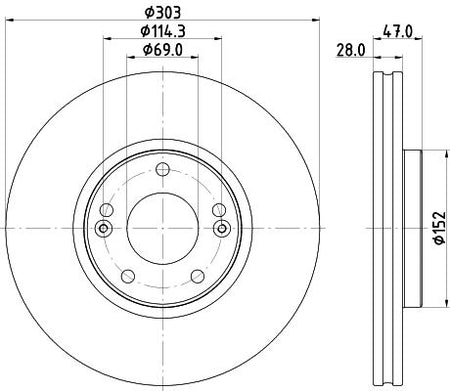 Hyundai Grandeur Brake Disc, Hella OEM, OEM 5171239900 - View 3