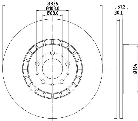 Volvo XC90 Brake Disc, Hella OEM, OEM 30657301 - View 4