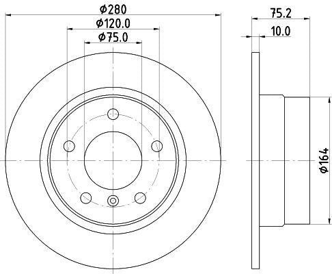 BMW Z4 Coupe Brake Disc, Hella OEM, OEM 34216752545 - View 4