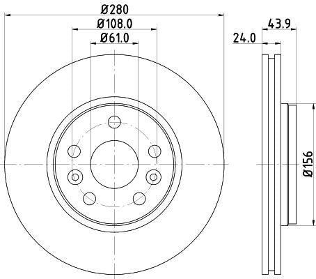 Hella Brake Disc for Mercedes-Benz, Nissan & more, OEM quality, OEM 4020600Q2G - View 3