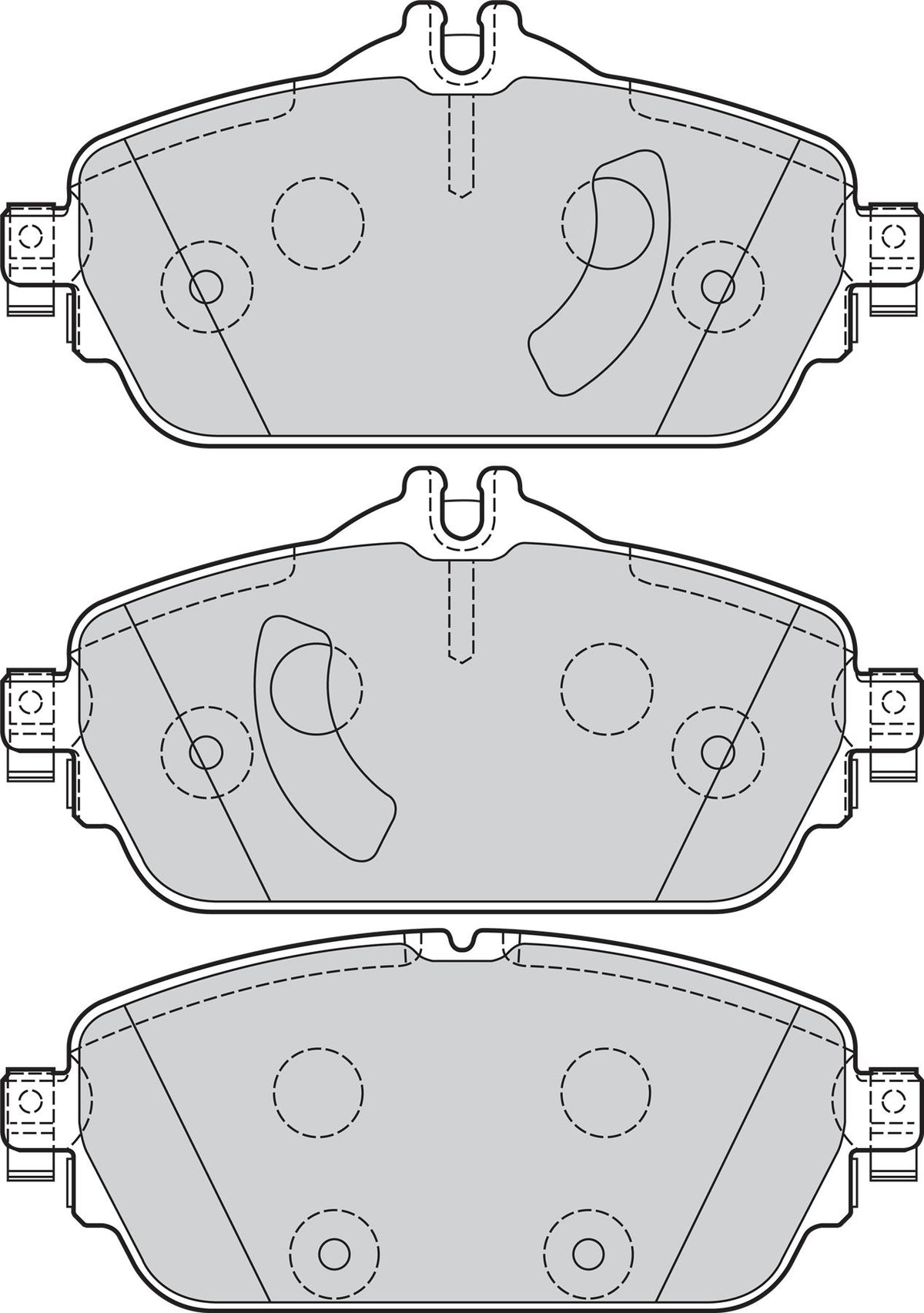 Valeo Front Brake Pad Set for Mercedes-Benz, OEM quality, OEM 0004208700, MPN 302211