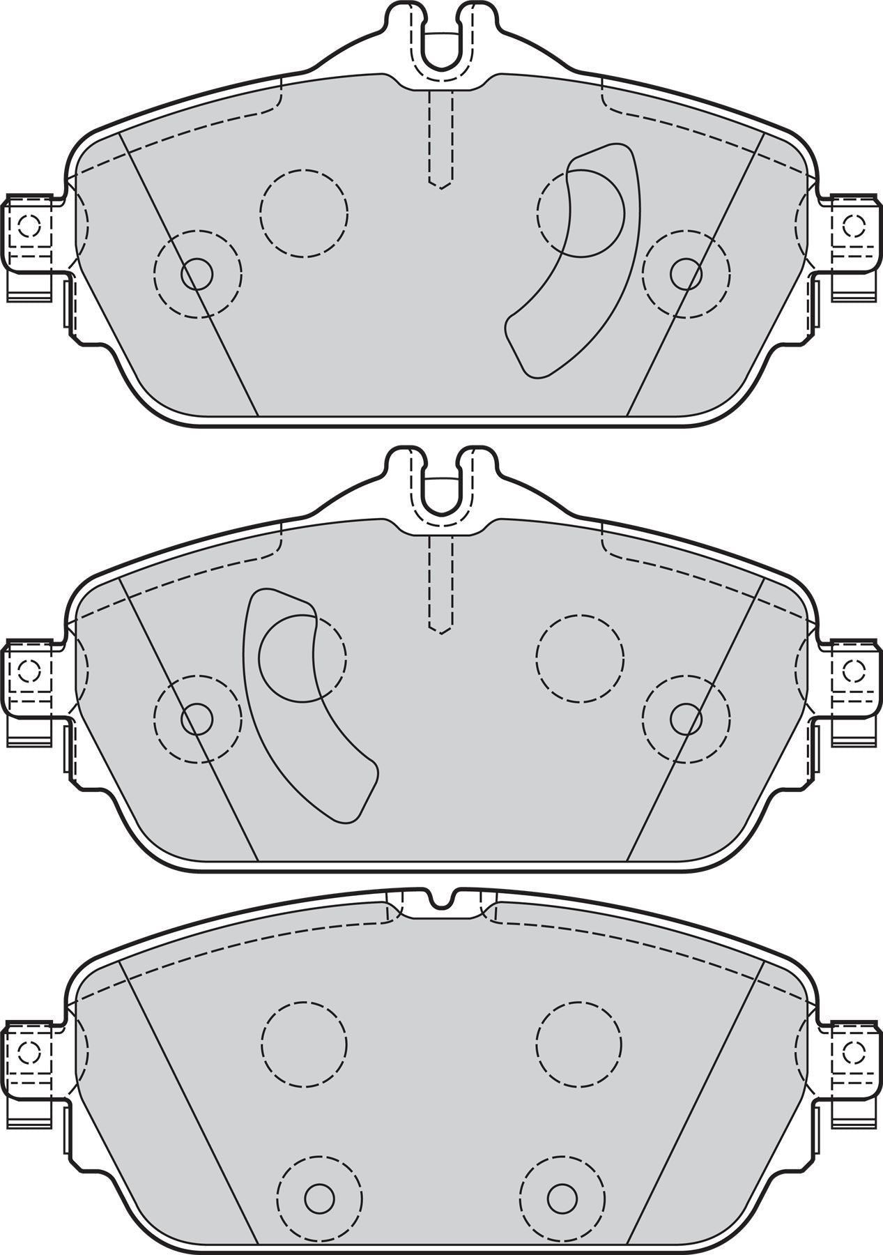 Valeo Front Brake Pad Set for Mercedes-Benz, OEM quality, OEM 0004208700, MPN 302211