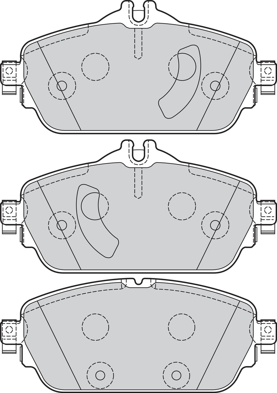 Valeo Front Brake Pad Set for Mercedes-Benz, OEM quality, OEM 0004208700, MPN 302211