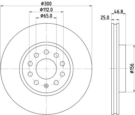 Mg (saic) MG Brake Disc, Hella OEM, OEM 10282168 - View 3