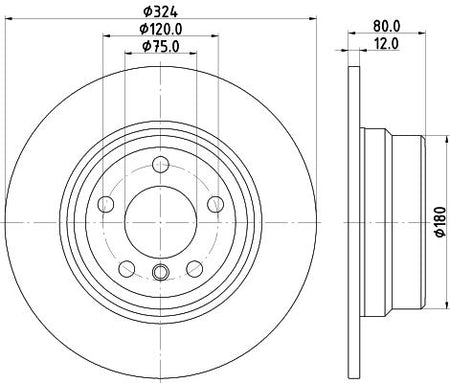 BMW X5 Brake Disc, Hella OEM, OEM 1164911 - View 3