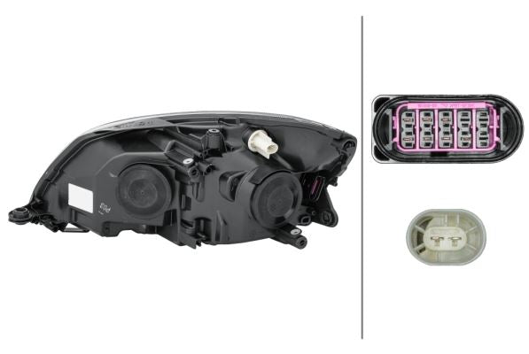 Hella Right Headlight – Skoda | OEM 5J1 941 016 J, MPN 1EL 010 417-501 - View 2