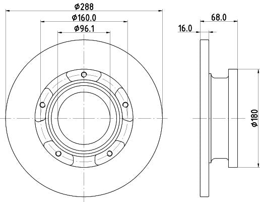 Hella Brake Disc for FORD & Ford Australia, OEM quality, OEM 1764283 - View 3