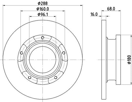 Hella Brake Disc for FORD & Ford Australia, OEM quality, OEM 1764283 - View 3