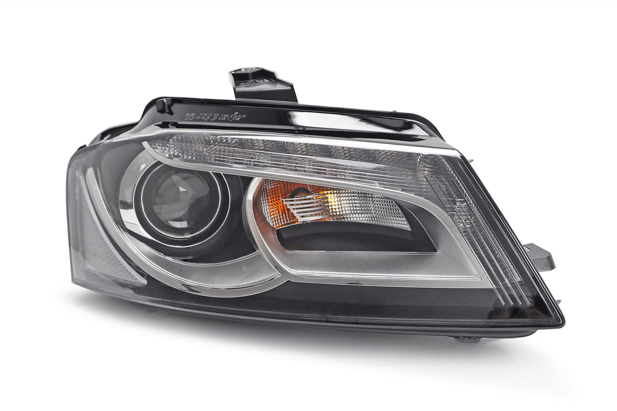 Hella Bi-Xenon LED DRL Right Headlight for Audi, OEM quality, OEM 8P0941004, MPN 1LL 009 648-421