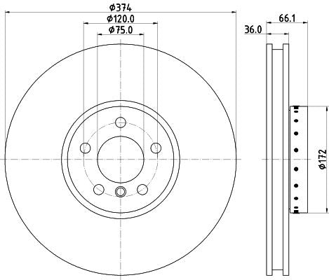 Hella Brake Disc for Alpina & BMW, OEM quality, OEM 34106898732 - View 4