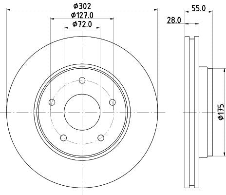 Hella Brake Disc for JEEP, OEM quality, OEM 52060137AB - View 3