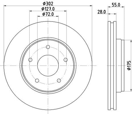 Hella Brake Disc for JEEP, OEM quality, OEM 52060137AB - View 3