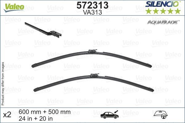 Valeo Front Wiper Blade Set for Volvo, OEM quality, OEM 31693568 - View 4